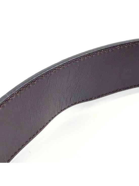 Gucci Interlocking Reversible Leather Brown Black Belt Silver main image 9